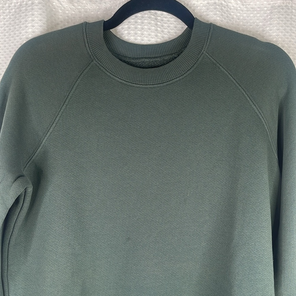 American Giant Crewneck Sweatshirt Crew Neck Fleece Cotton Green Sz XS - Picture 5 of 10